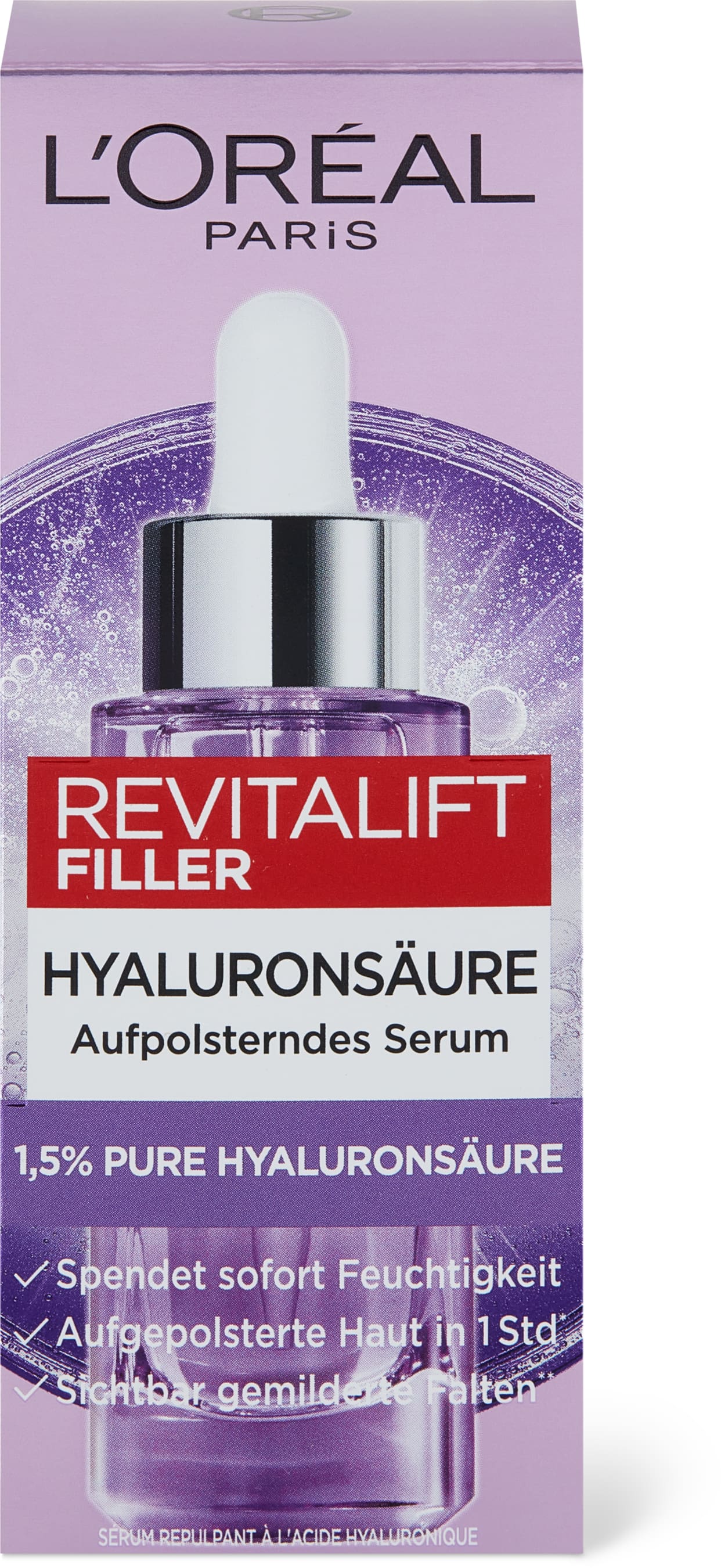 L'Oréal Aufpolsterndes Hyaluron Serum Mit 1.5% purer Hyaluronsäure 30ml